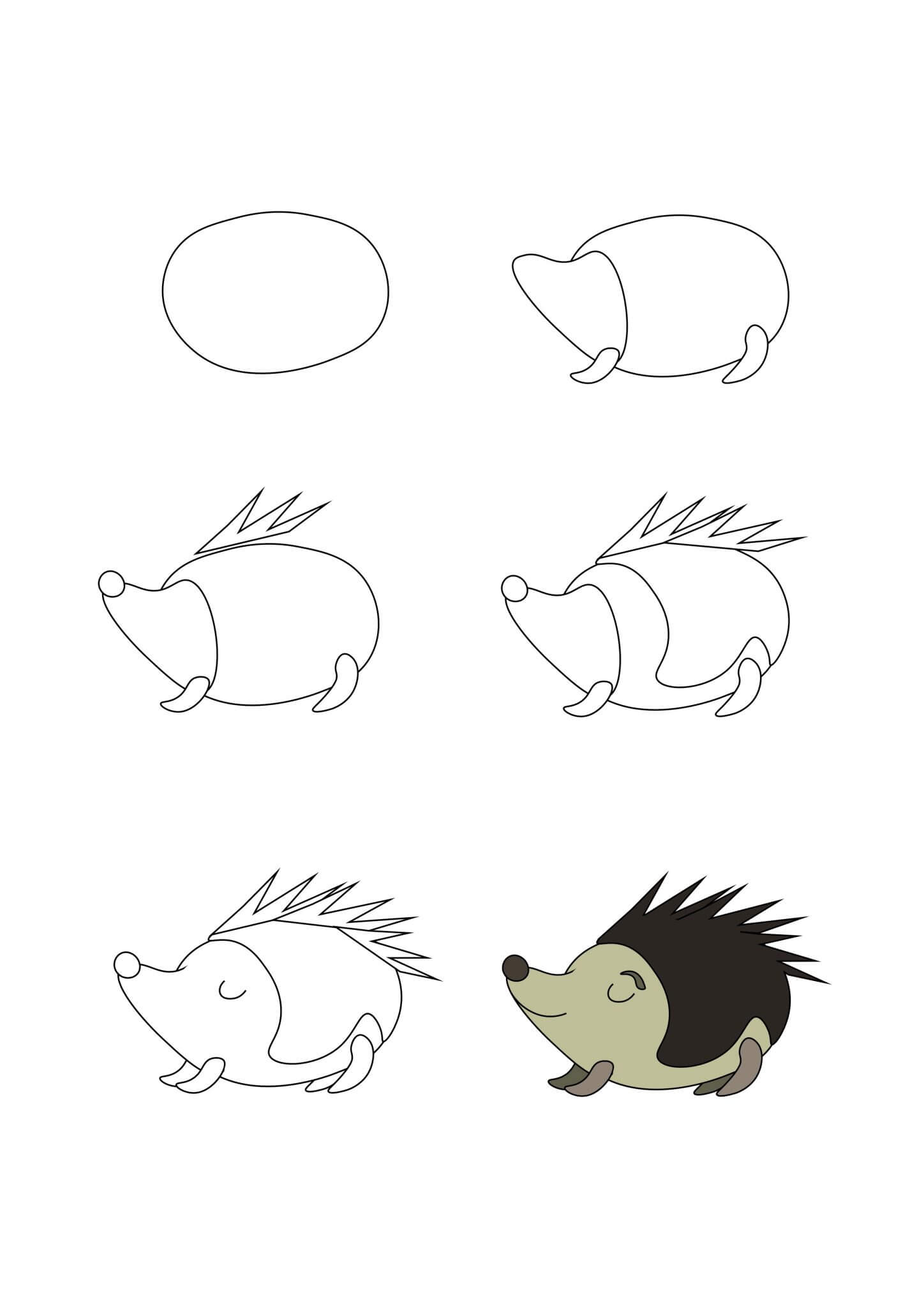 A Hedgehog - Idea 10 Drawing Ideas