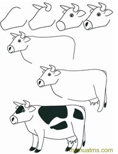 A simple cow Drawing Ideas