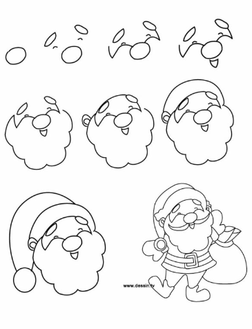 A simple Santa Claus Drawing Ideas