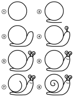 A simple snail Drawing Ideas