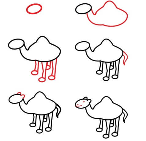 How to draw Cartoon camel