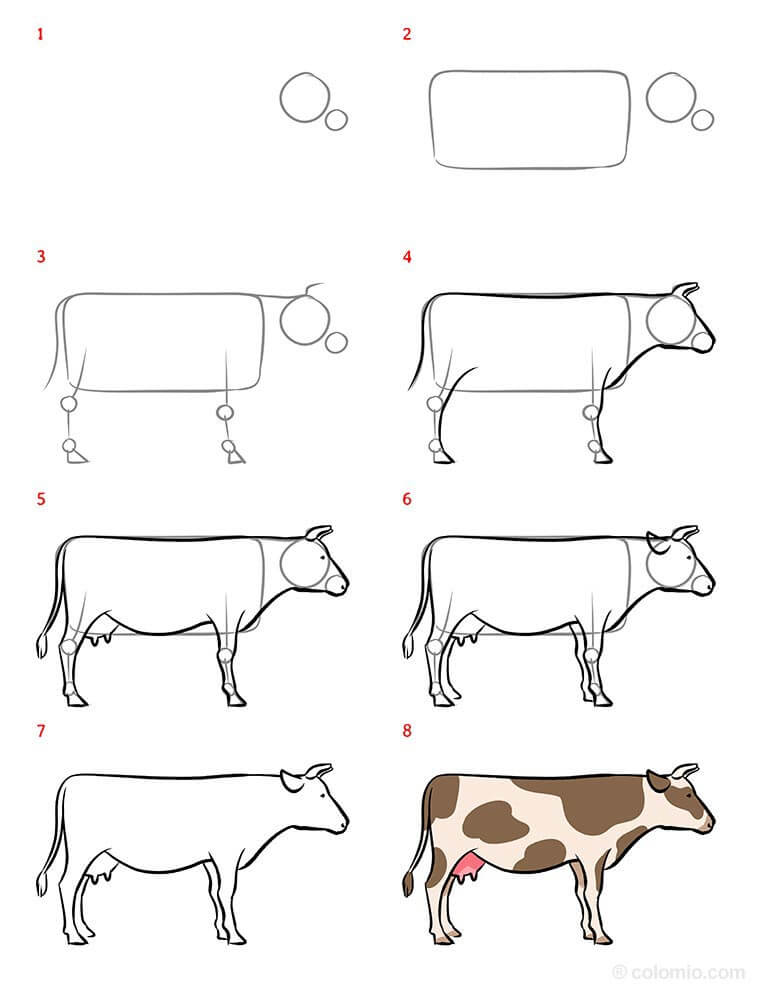 cow-drawing Drawing Ideas