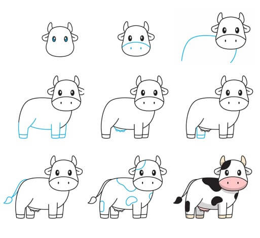 How to draw Cow idea (11)