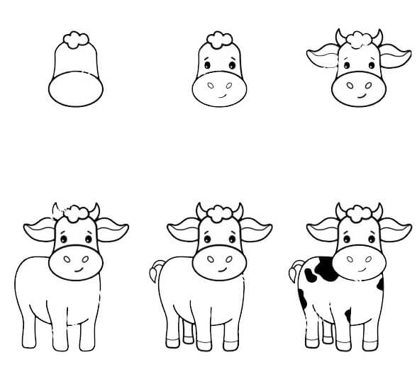 How to draw Cow idea (13)