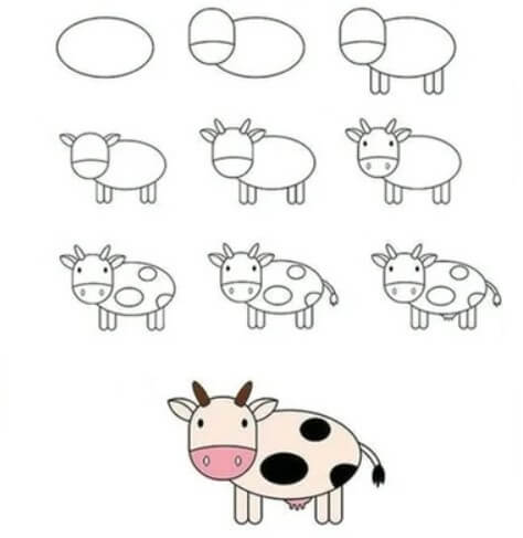 How to draw Cow idea (14)