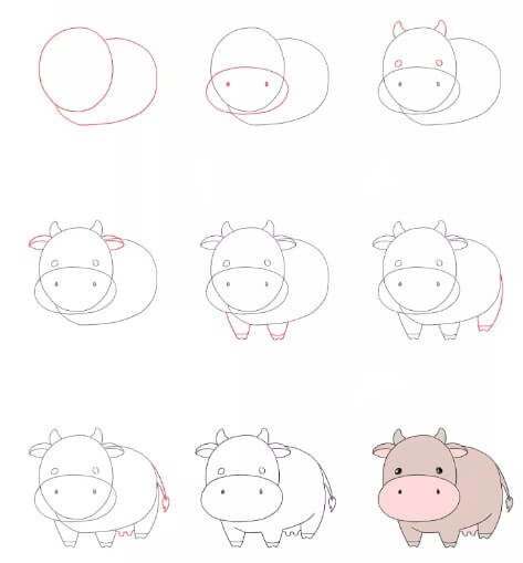 How to draw Cow idea (16)