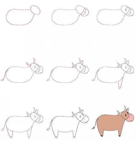 How to draw Cow idea (18)