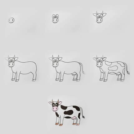 How to draw Cow idea (4)