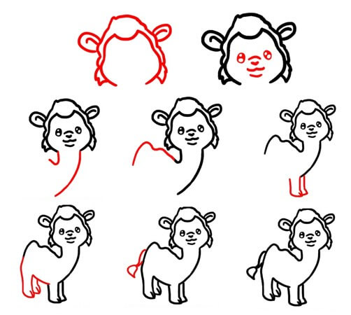 How to draw Cute camel 2
