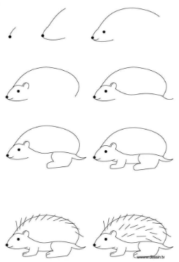 Hedgehog idea 3 Drawing Ideas