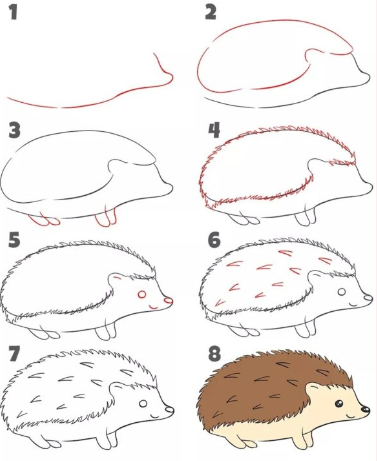 Hedgehog idea 6 Drawing Ideas