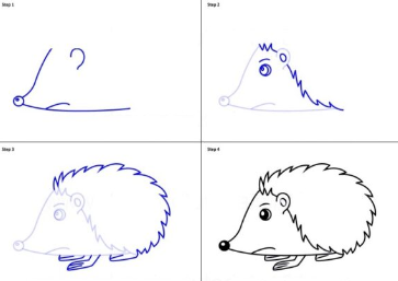 Hedgehog idea 8 Drawing Ideas