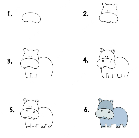 Hippo idea 10 Drawing Ideas