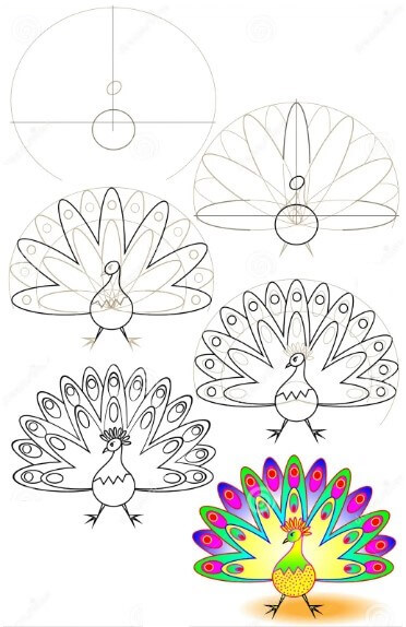 Peacock idea (23) Drawing Ideas