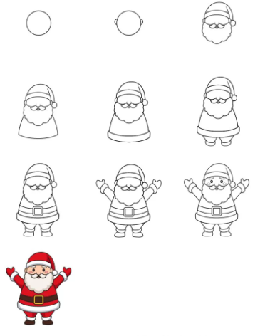 Santa Claus Drawing Ideas