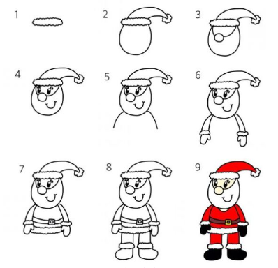 Santa Claus idea 6 Drawing Ideas