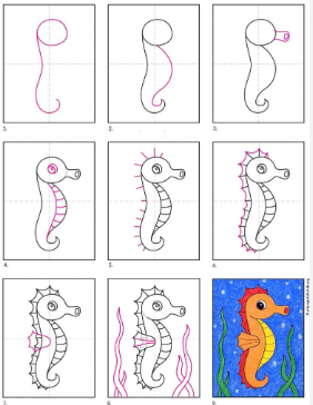 Seahorse idea 5 Drawing Ideas