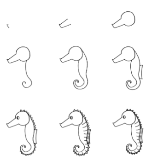 Seahorse idea 6 Drawing Ideas