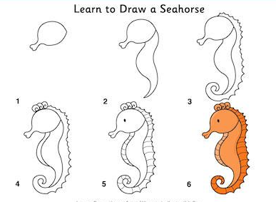 Seahorse idea 7 Drawing Ideas