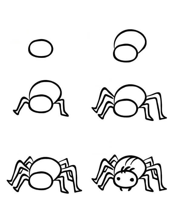 How to draw Spider idea (1)