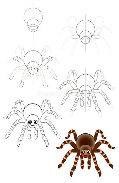 How to draw Spider idea (11)