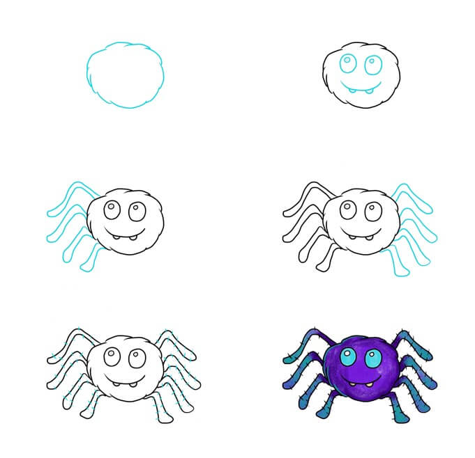 How to draw Spider idea (16)