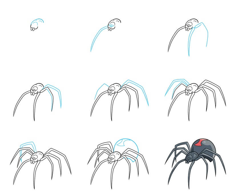 How to draw Spider idea (18)