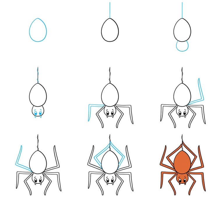 How to draw Spider idea (21)