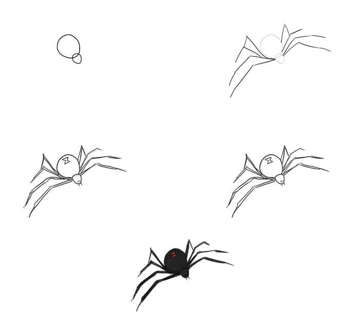 How to draw Spider idea (24)