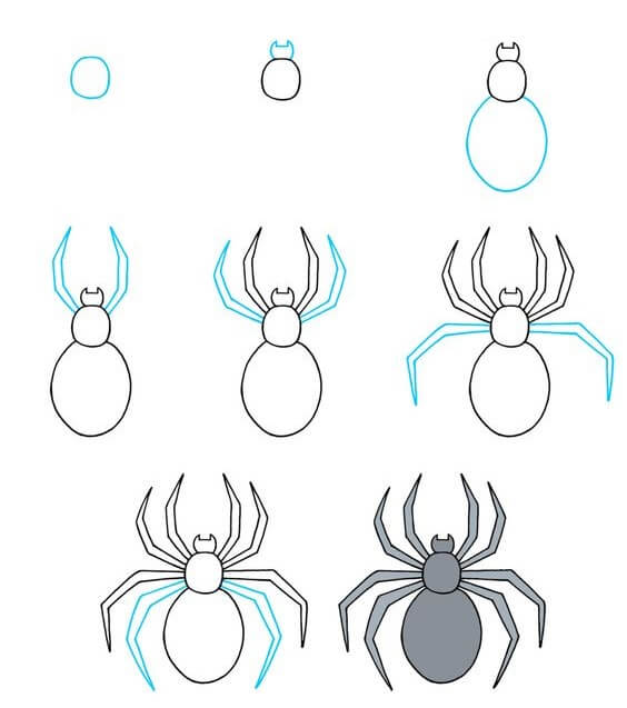 How to draw Spider idea (6)