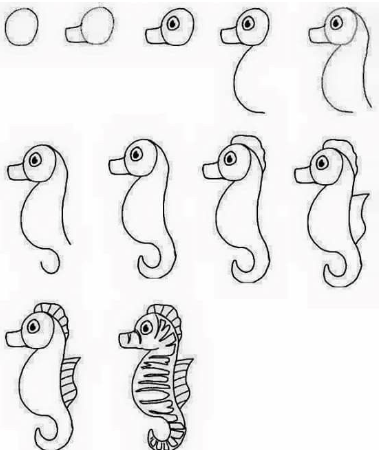Zebra fish Drawing Ideas