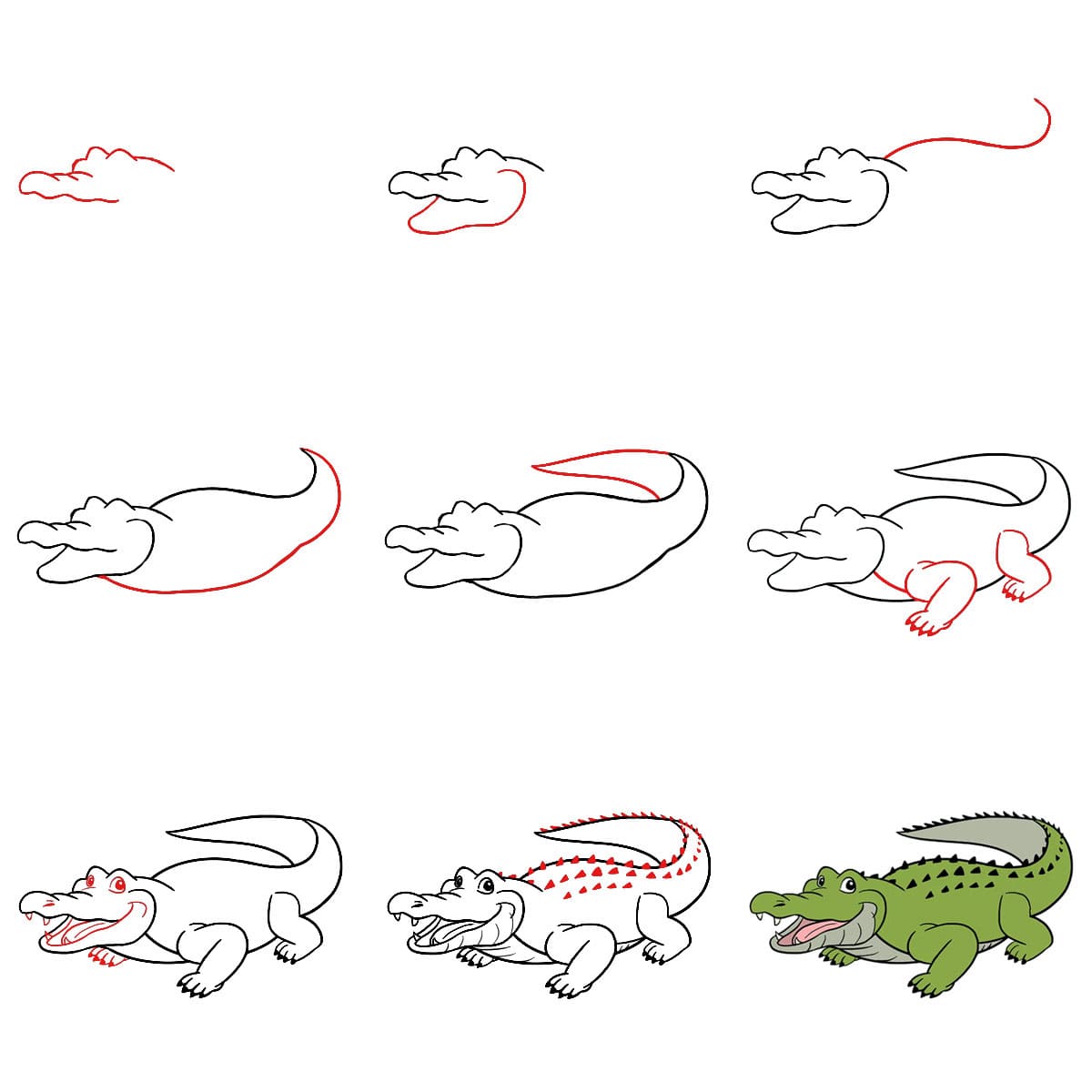 Fierce Crocodile Drawing Ideas