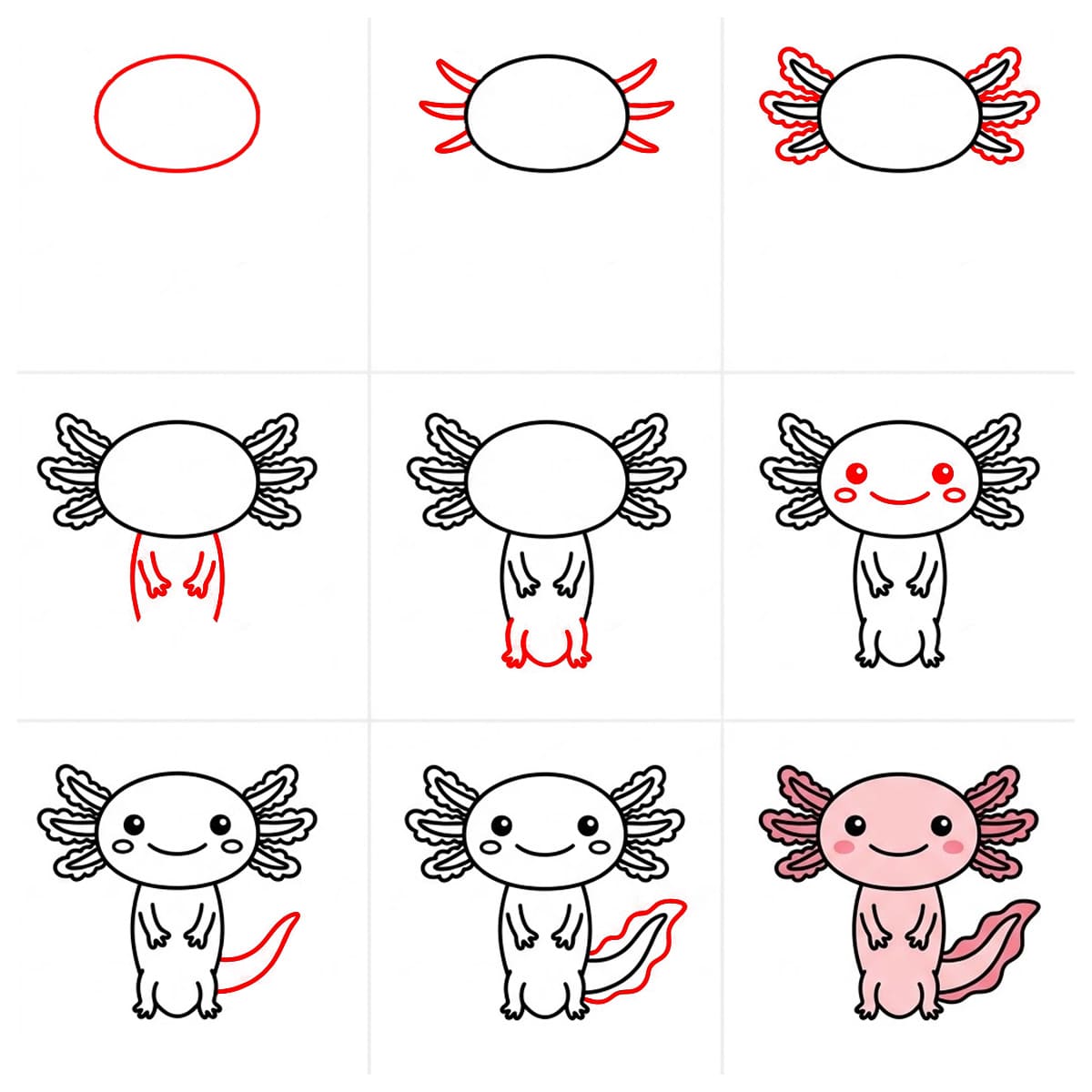 Friendly Axolotl Drawing Ideas