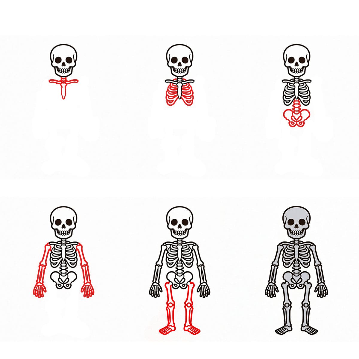 How to draw Standing Skeleton