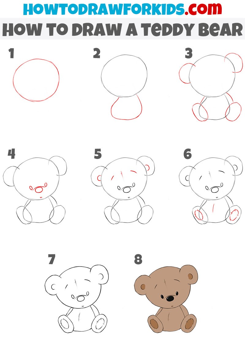 How to draw A cute bear