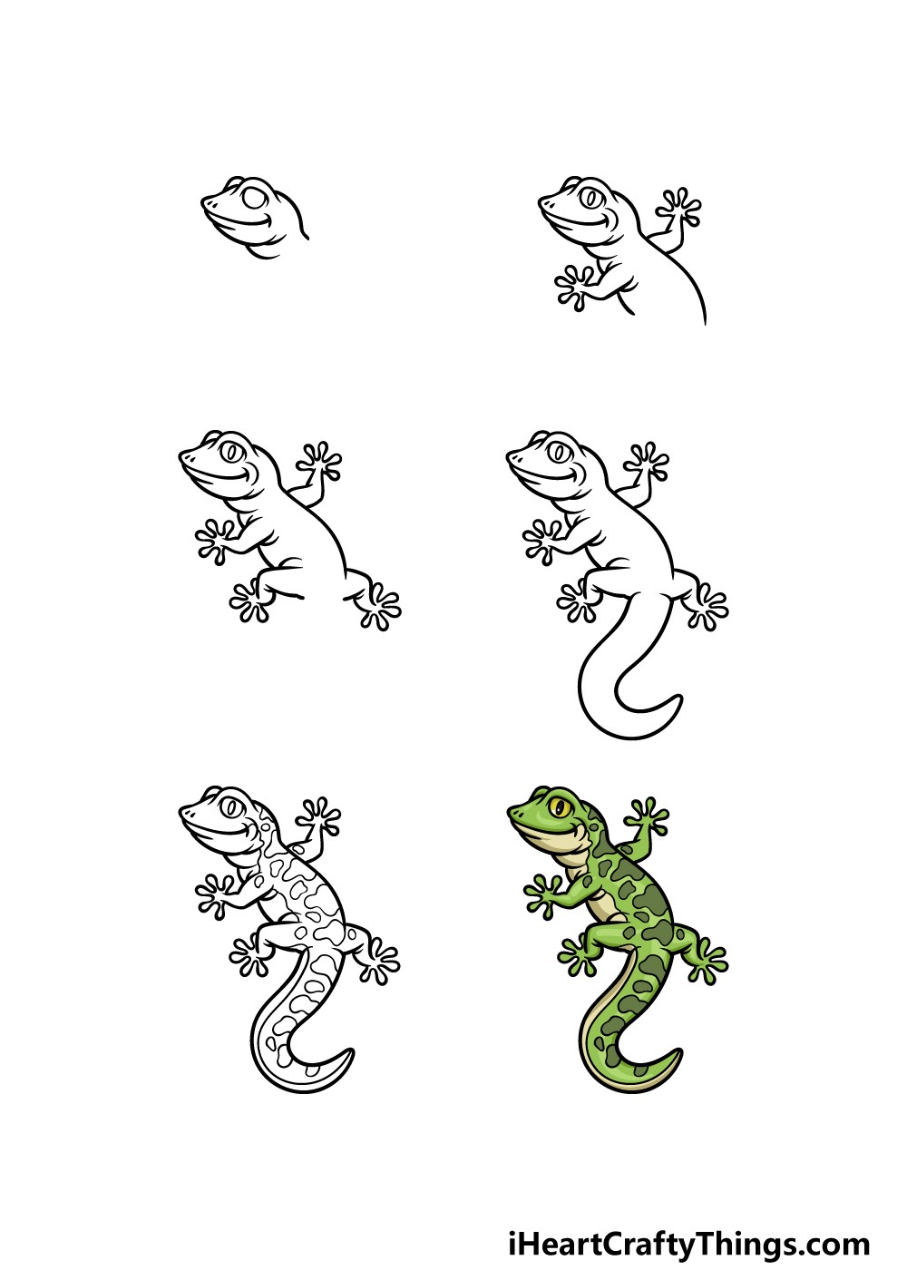 A cute Gecko Drawing Ideas