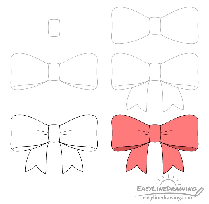 A ribbon bow 2 Drawing Ideas