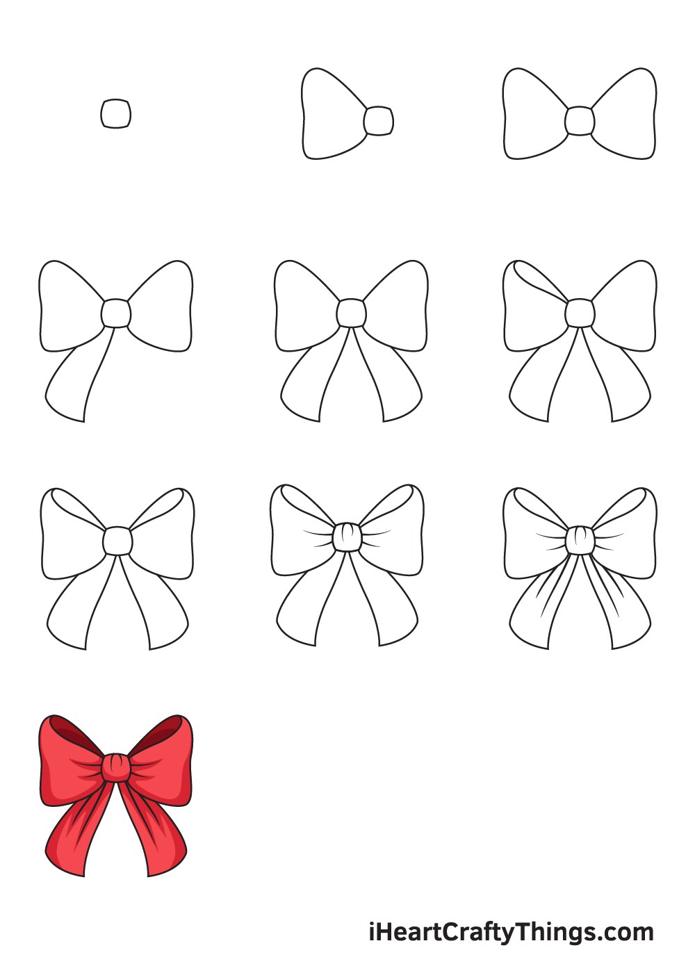 A ribbon bow Drawing Ideas