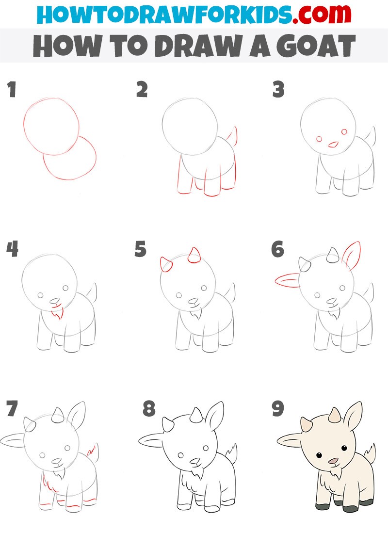 A simple goat Drawing Ideas
