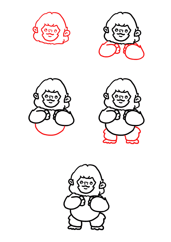 How to draw Baby Gorilla