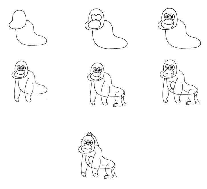 How to draw Gorilla idea (28)