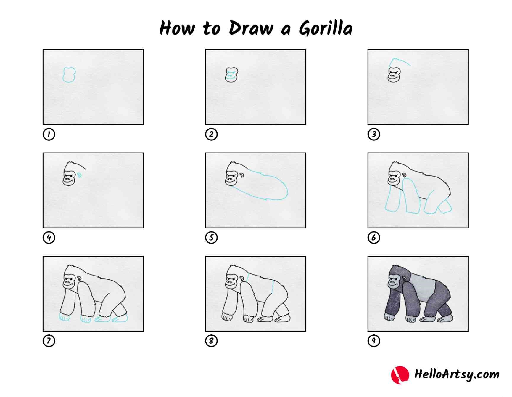Gorilla Ideas 8 Drawing Ideas