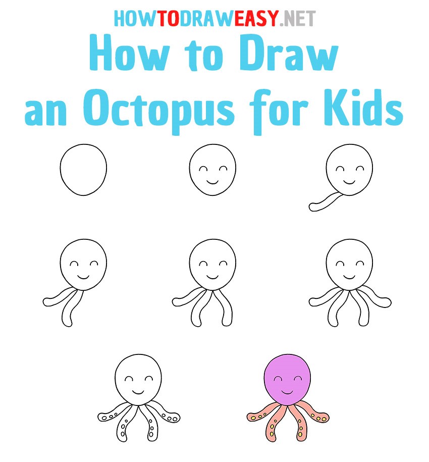 How to draw Octopus idea 12