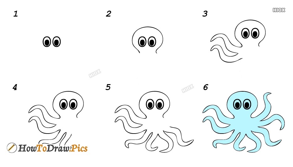 How to draw Octopus idea 14
