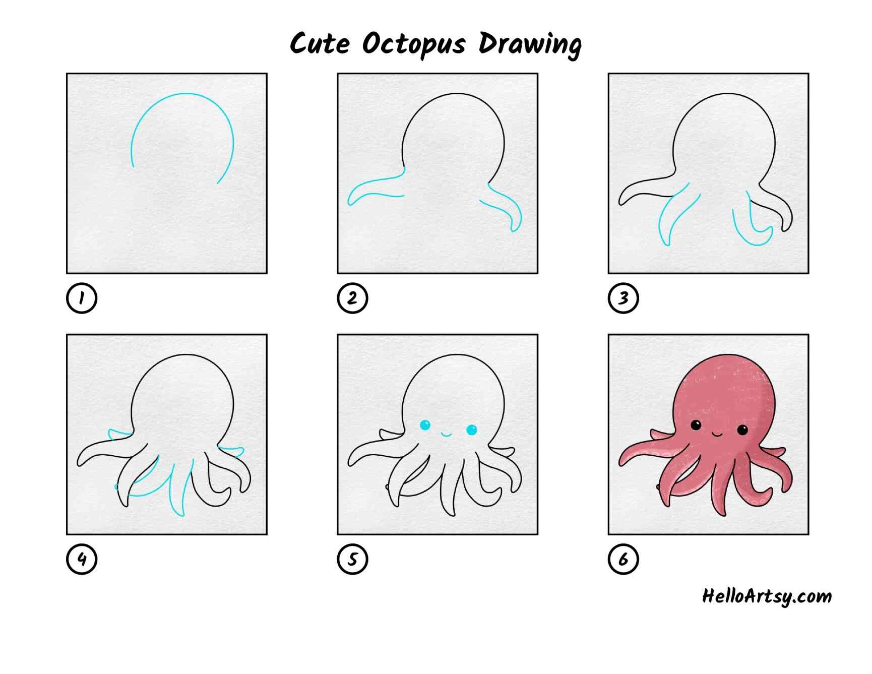 How to draw Octopus idea 4