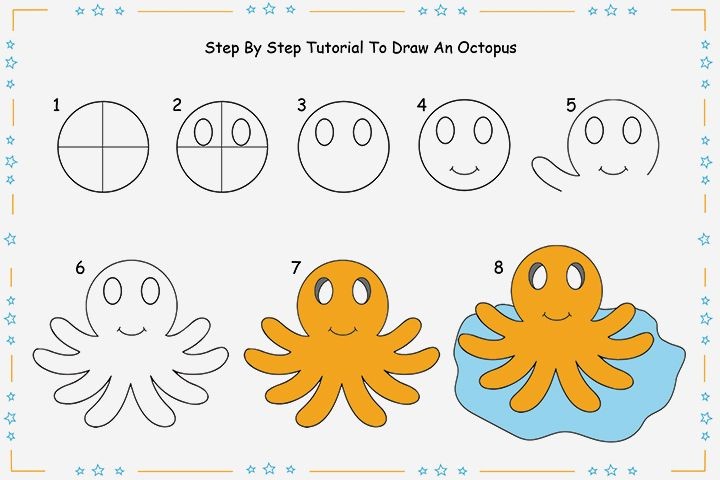 How to draw Octopus idea 7
