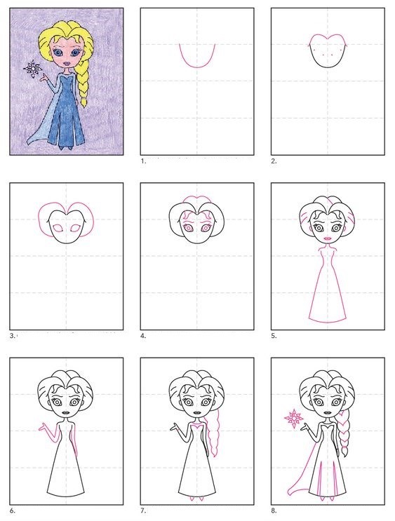 Princess Elsa idea 7 Drawing Ideas