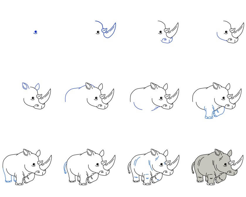 How to draw Rhino idea (10)