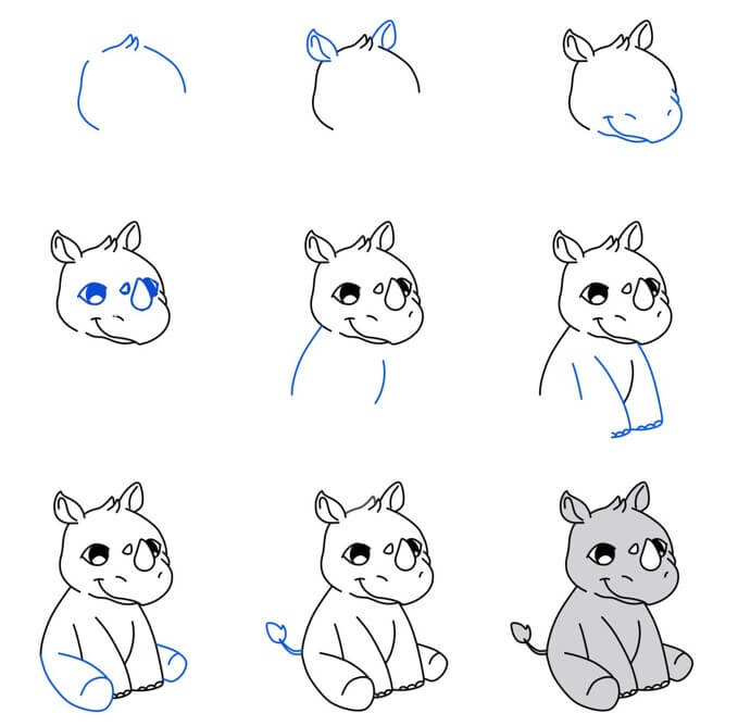 How to draw Rhino idea (11)