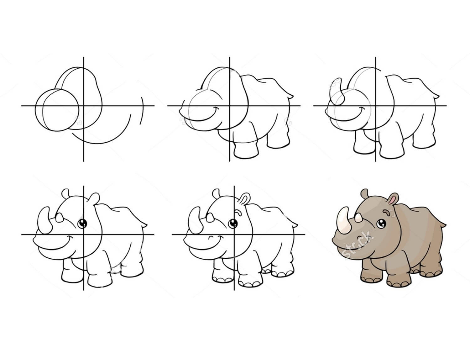 How to draw Rhino idea (17)